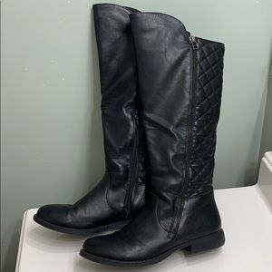 Black knee high boots